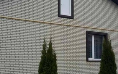 Отделка фасада панелями Альта-Профиль Кирпич клинкерный Белый