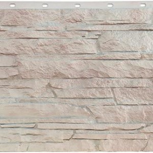 Цокольный сайдинг FineBer - Скала Мелованный белый