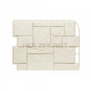 Цокольный сайдинг Holzplast Туф Белый