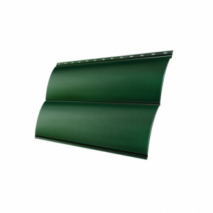 Металлический сайдинг Grand Line Блок-хаус зеленый мох 0,5 Satin
