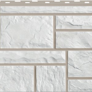 Фасадные панели FineBer - Камень Мелованный белый