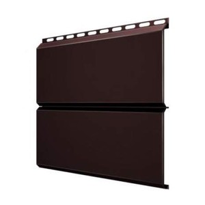 Металлический сайдинг Grand Line Экобрус шоколад 0,5 Velur20