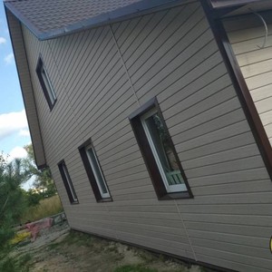 Отделка фасада панелями Vox Max 3 Ясень