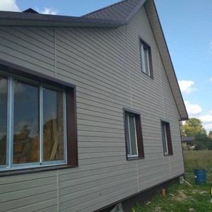 Отделка фасада панелями Vox Max 3 Ясень