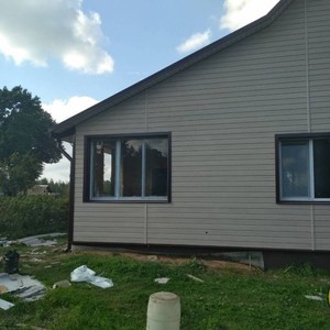 Отделка фасада панелями Vox Max 3 Ясень