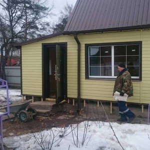Отделка фасада панелями Fineber Дачный зверобой