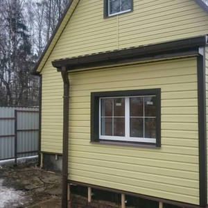 Отделка фасада панелями Fineber Дачный зверобой