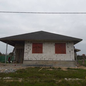 Монтаж 300м2 мягкой кровли