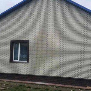 Отделка фасада панелями Альта-Профиль Кирпич клинкерный Белый