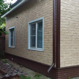 Отделка фасада панелями Крымский сланец жемчуг