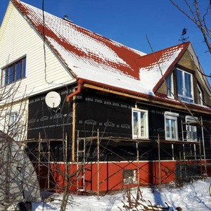 Отделка фасада панелями Альта-Профиль Гранит Уральский