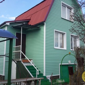 Отделка фасада панелями Канада Плюс Престиж Фисташковый