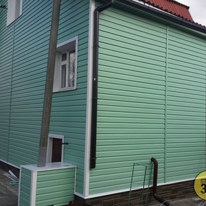Отделка фасада панелями Канада Плюс Престиж Фисташковый