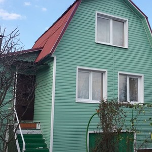 Отделка фасада панелями Канада Плюс Престиж Фисташковый