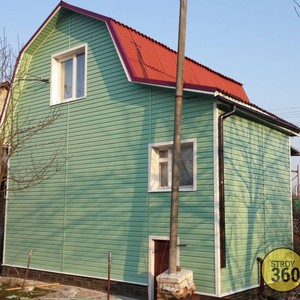 Отделка фасада панелями Канада Плюс Престиж Фисташковый