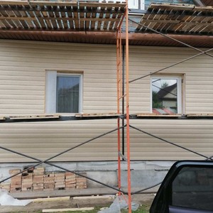 Монтаж сайдинга Timberblock ясень золотистый