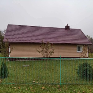 Монтаж сайдинга Блок Хаус Docke Wood Slide Рябина